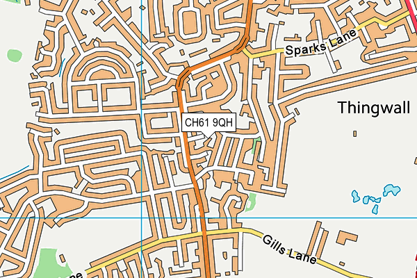 CH61 9QH map - OS VectorMap District (Ordnance Survey)