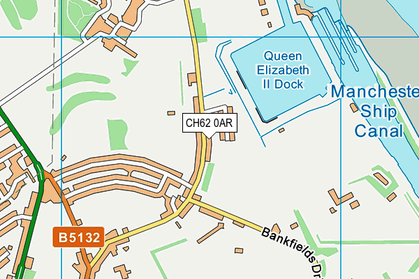 CH62 0AR map - OS VectorMap District (Ordnance Survey)