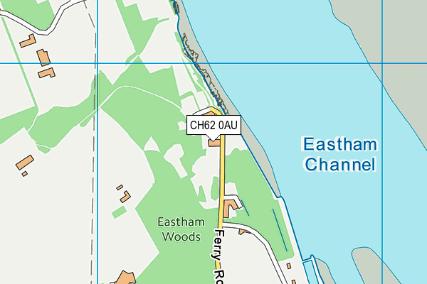 CH62 0AU map - OS VectorMap District (Ordnance Survey)