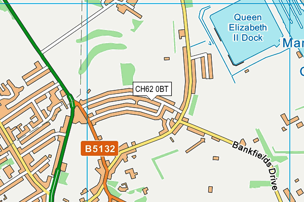 CH62 0BT map - OS VectorMap District (Ordnance Survey)