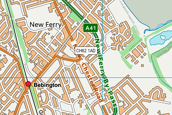 CH62 1AD map - OS VectorMap District (Ordnance Survey)