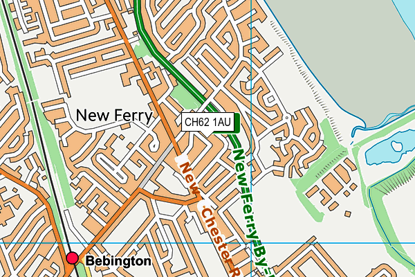 CH62 1AU map - OS VectorMap District (Ordnance Survey)