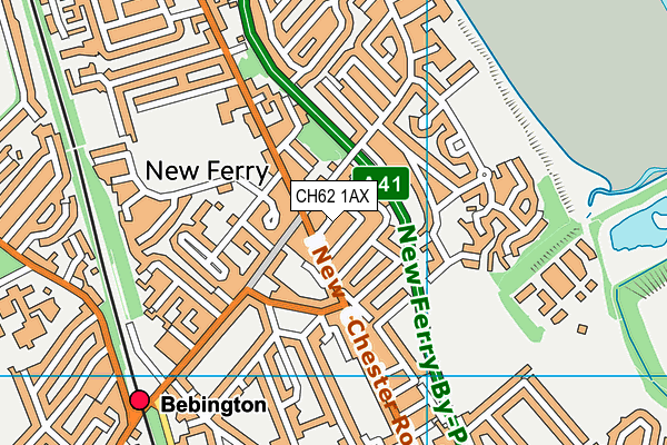 CH62 1AX map - OS VectorMap District (Ordnance Survey)