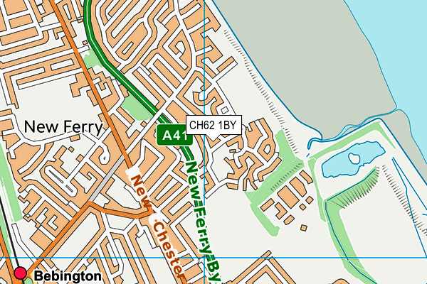 CH62 1BY map - OS VectorMap District (Ordnance Survey)