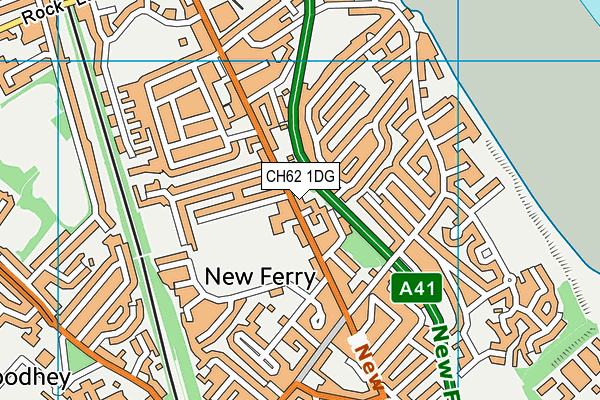 CH62 1DG map - OS VectorMap District (Ordnance Survey)