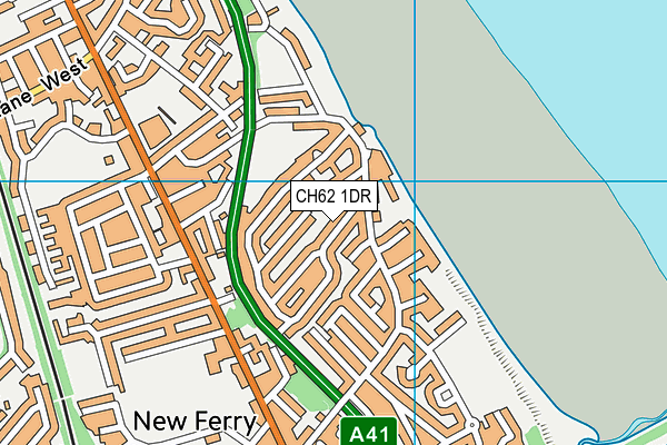 CH62 1DR map - OS VectorMap District (Ordnance Survey)