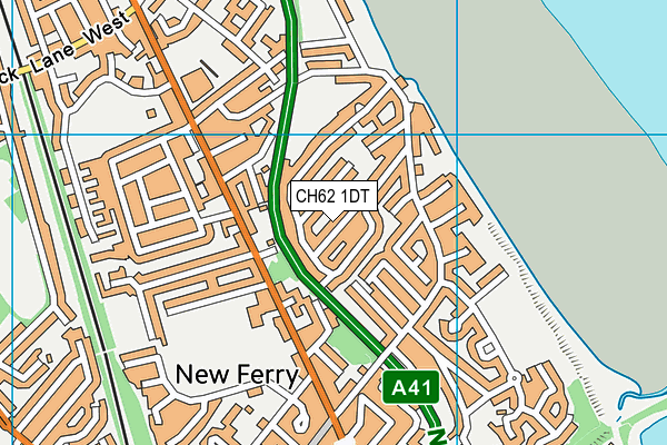 CH62 1DT map - OS VectorMap District (Ordnance Survey)