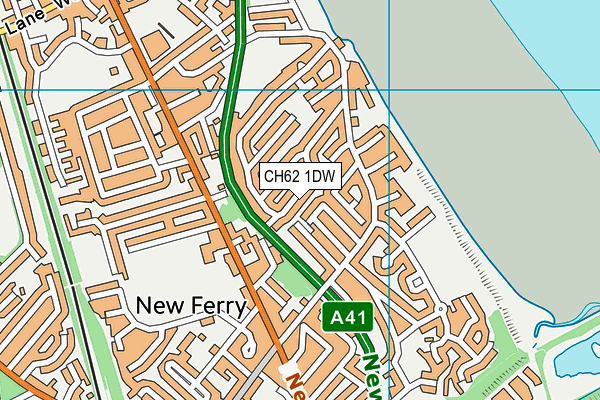 CH62 1DW map - OS VectorMap District (Ordnance Survey)