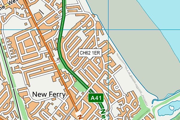 CH62 1ER map - OS VectorMap District (Ordnance Survey)