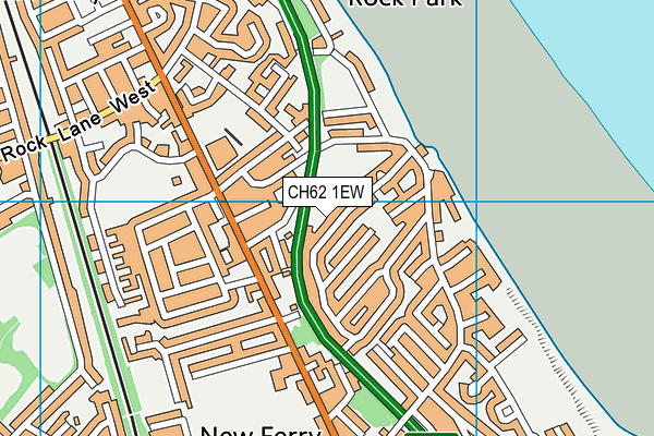 CH62 1EW map - OS VectorMap District (Ordnance Survey)