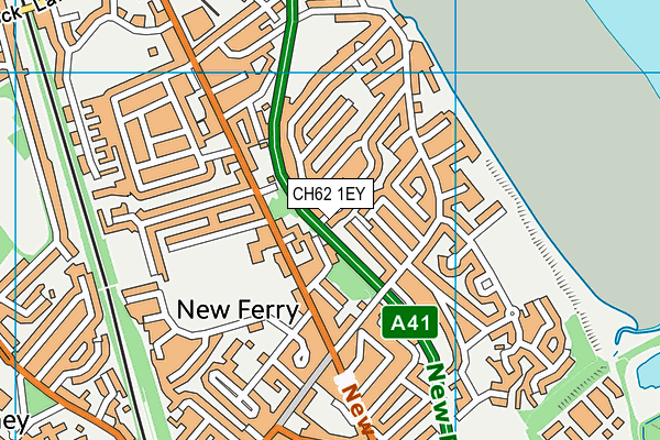 CH62 1EY map - OS VectorMap District (Ordnance Survey)