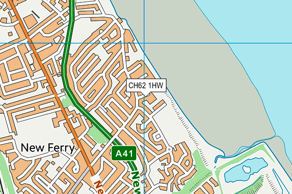 CH62 1HW map - OS VectorMap District (Ordnance Survey)