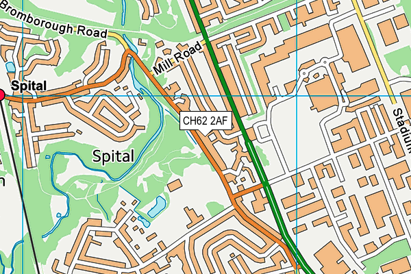 CH62 2AF map - OS VectorMap District (Ordnance Survey)