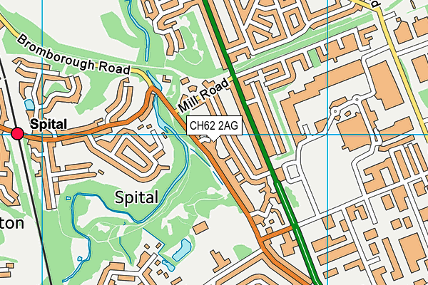 CH62 2AG map - OS VectorMap District (Ordnance Survey)