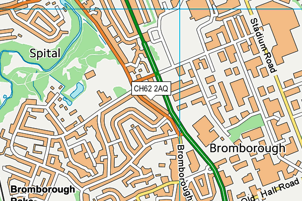 CH62 2AQ map - OS VectorMap District (Ordnance Survey)