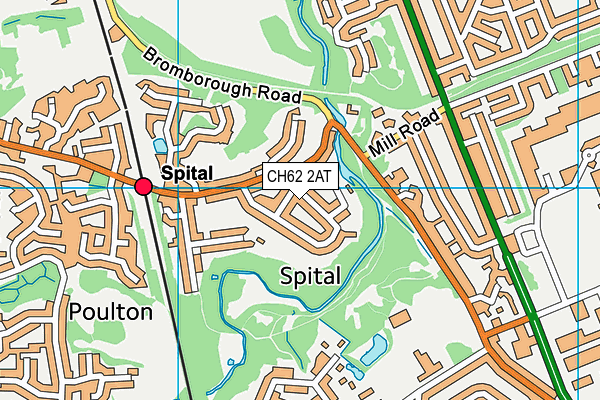 CH62 2AT map - OS VectorMap District (Ordnance Survey)