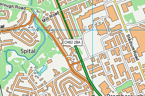 CH62 2BA map - OS VectorMap District (Ordnance Survey)