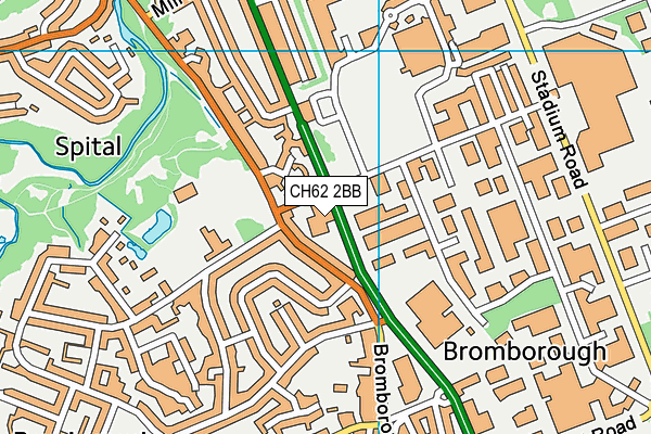 CH62 2BB map - OS VectorMap District (Ordnance Survey)
