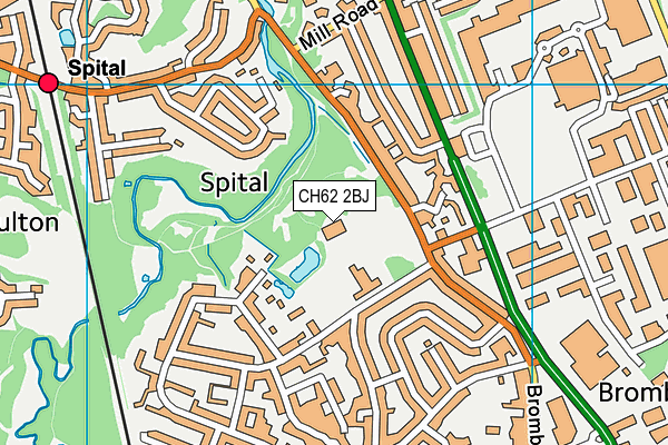 CH62 2BJ map - OS VectorMap District (Ordnance Survey)