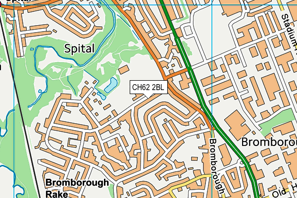 CH62 2BL map - OS VectorMap District (Ordnance Survey)