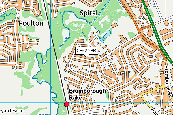 CH62 2BR map - OS VectorMap District (Ordnance Survey)