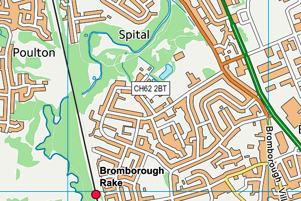 CH62 2BT map - OS VectorMap District (Ordnance Survey)
