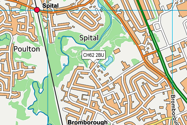 CH62 2BU map - OS VectorMap District (Ordnance Survey)