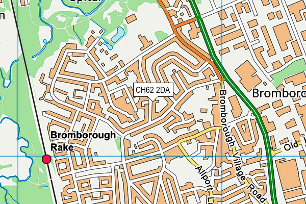 CH62 2DA map - OS VectorMap District (Ordnance Survey)