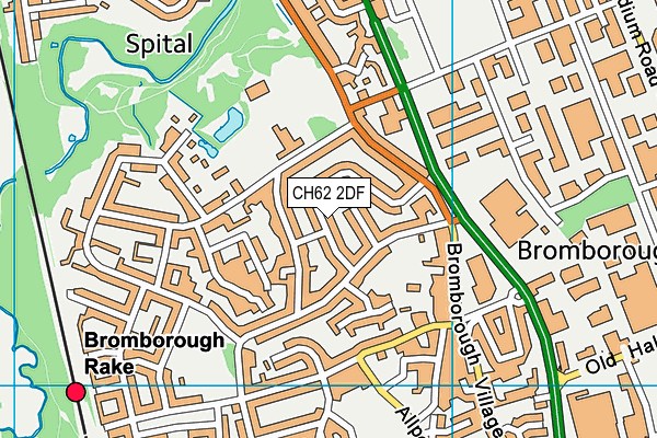CH62 2DF map - OS VectorMap District (Ordnance Survey)