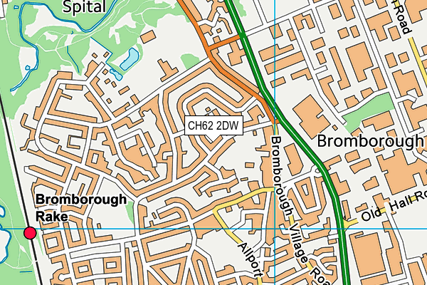 CH62 2DW map - OS VectorMap District (Ordnance Survey)