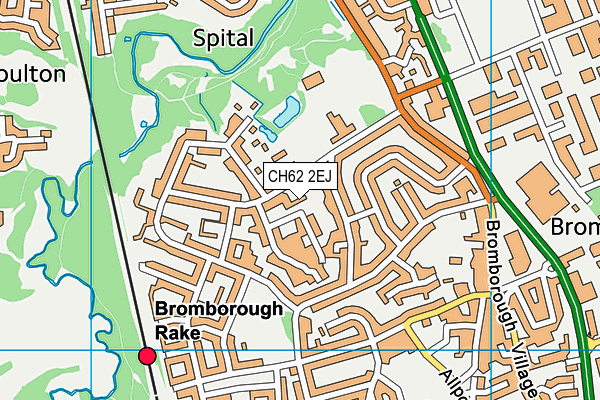 CH62 2EJ map - OS VectorMap District (Ordnance Survey)