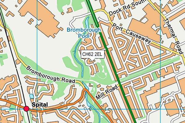 CH62 2EL map - OS VectorMap District (Ordnance Survey)