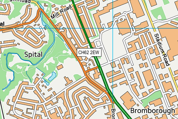 CH62 2EW map - OS VectorMap District (Ordnance Survey)