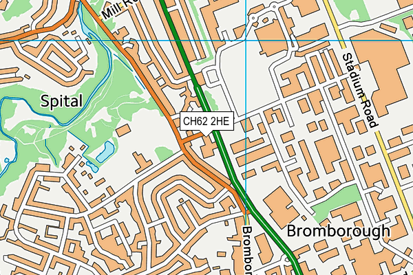 CH62 2HE map - OS VectorMap District (Ordnance Survey)