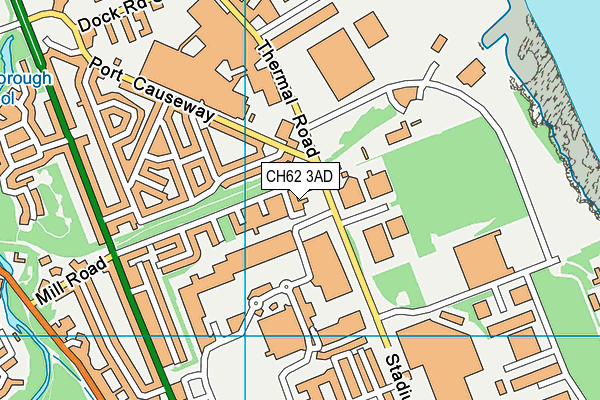 CH62 3AD map - OS VectorMap District (Ordnance Survey)