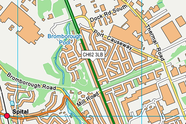 CH62 3LB map - OS VectorMap District (Ordnance Survey)
