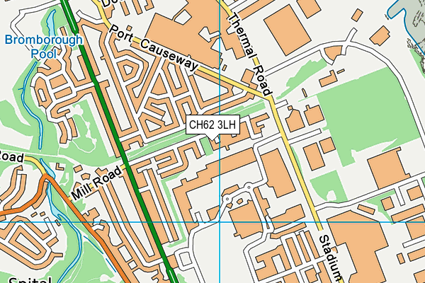 CH62 3LH map - OS VectorMap District (Ordnance Survey)