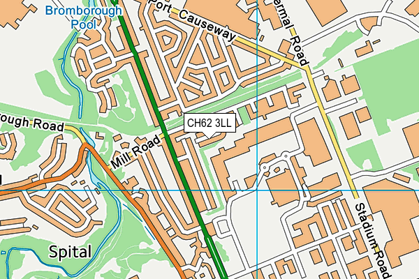 CH62 3LL map - OS VectorMap District (Ordnance Survey)