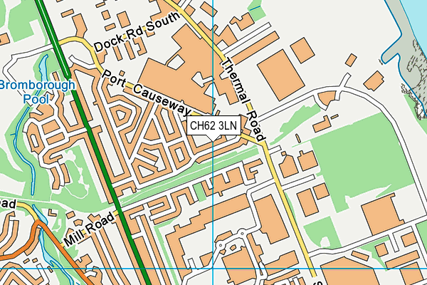 CH62 3LN map - OS VectorMap District (Ordnance Survey)