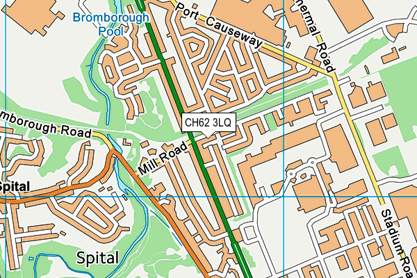 CH62 3LQ map - OS VectorMap District (Ordnance Survey)