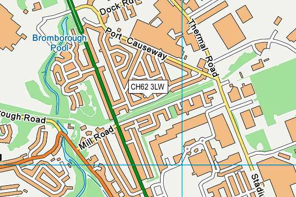 CH62 3LW map - OS VectorMap District (Ordnance Survey)