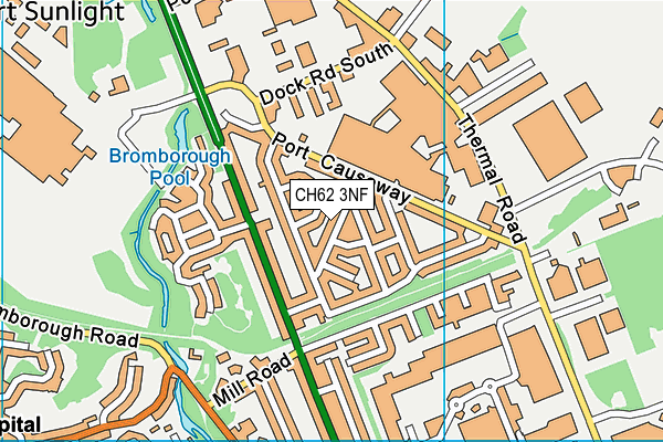 CH62 3NF map - OS VectorMap District (Ordnance Survey)