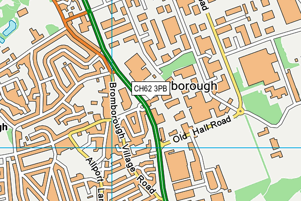 CH62 3PB map - OS VectorMap District (Ordnance Survey)