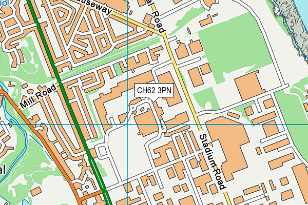 Puregym (Bromborough) map (CH62 3PN) - OS VectorMap District (Ordnance Survey)