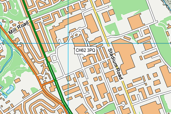 CH62 3PQ map - OS VectorMap District (Ordnance Survey)