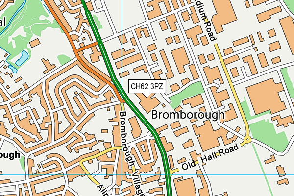 CH62 3PZ map - OS VectorMap District (Ordnance Survey)