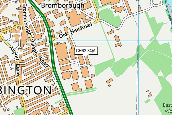 CH62 3QA map - OS VectorMap District (Ordnance Survey)