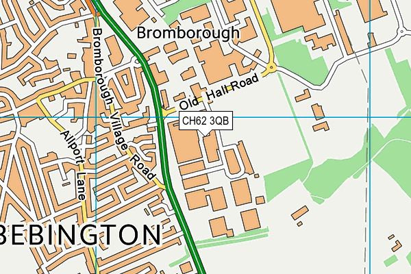 CH62 3QB map - OS VectorMap District (Ordnance Survey)