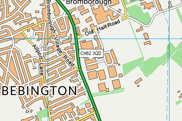 CH62 3QD map - OS VectorMap District (Ordnance Survey)