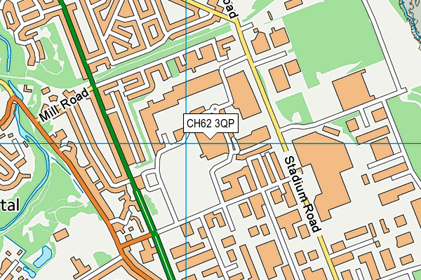 CH62 3QP map - OS VectorMap District (Ordnance Survey)